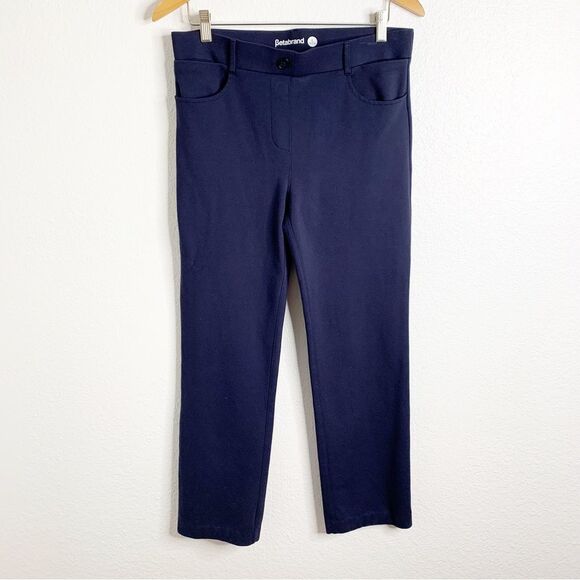 Betabrand Navy Pants Comfort Work Attire Size Large Petite - Picture 1 of 5